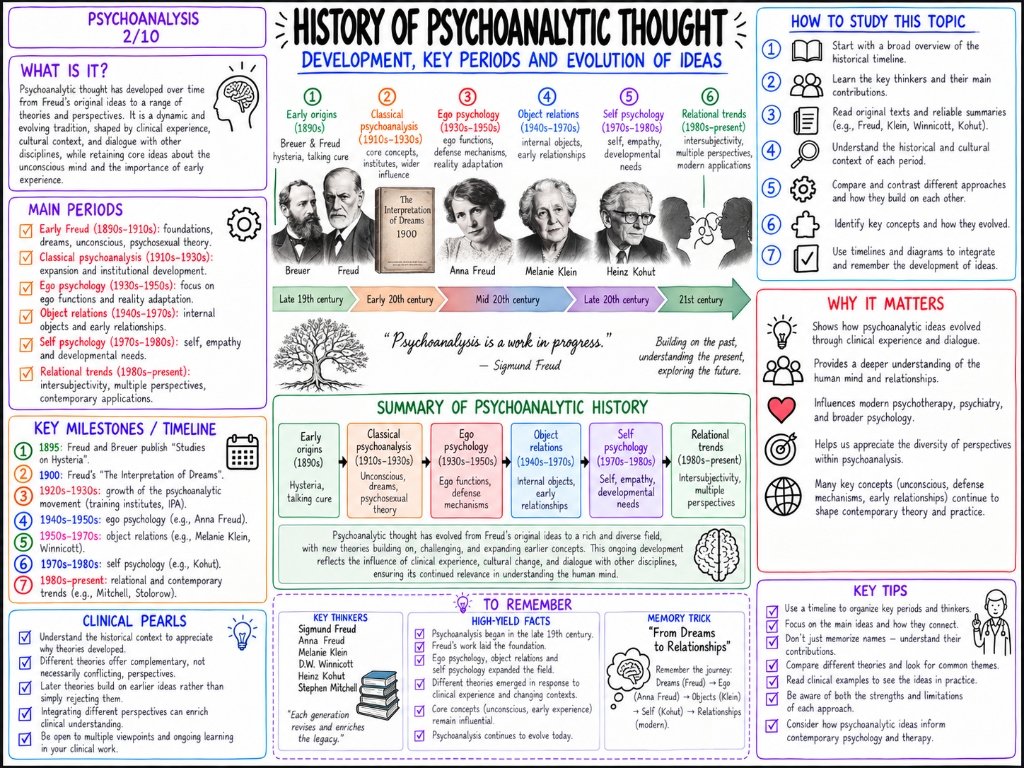 History of Psychoanalytic Thought β Development, Key Periods and Evolution of Ideas