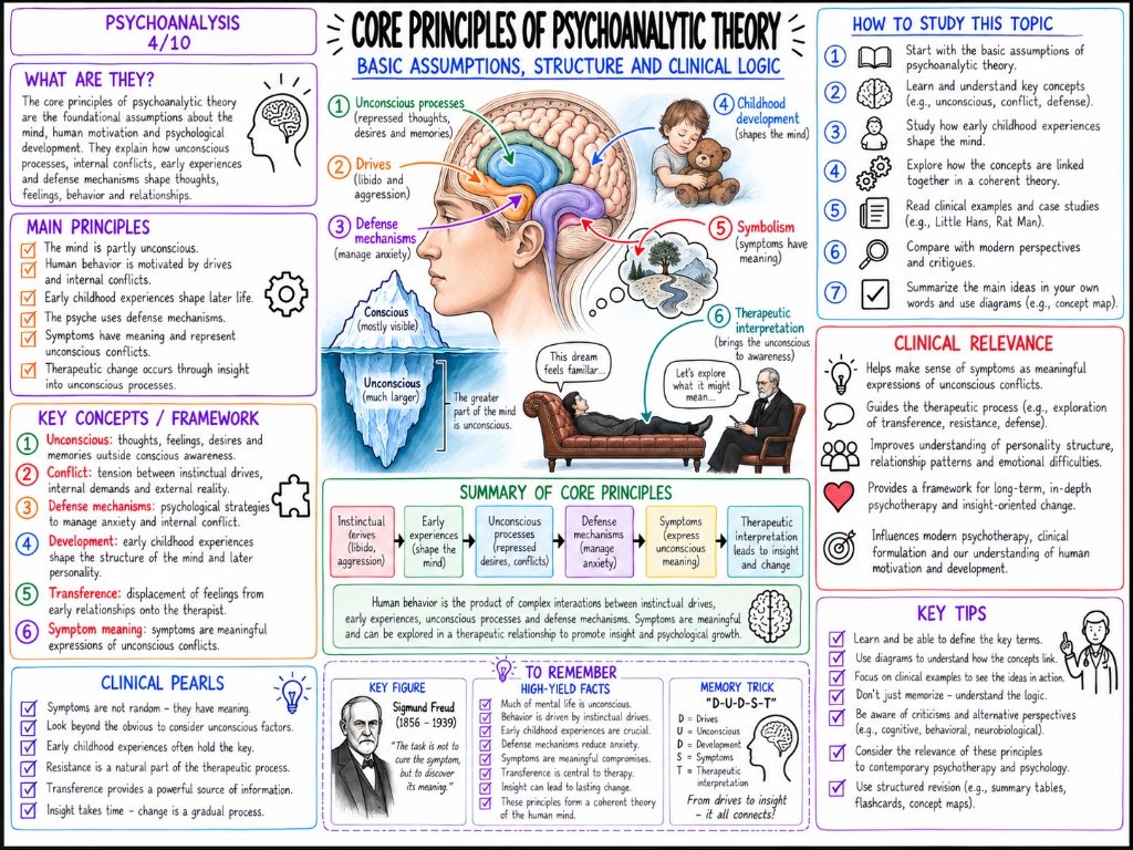 Core Principles of Psychoanalytic Theory β Basic Assumptions, Structure and Clinical Logic