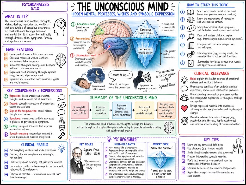 The Unconscious Mind β Hidden Mental Processes, Wishes and Symbolic Expression