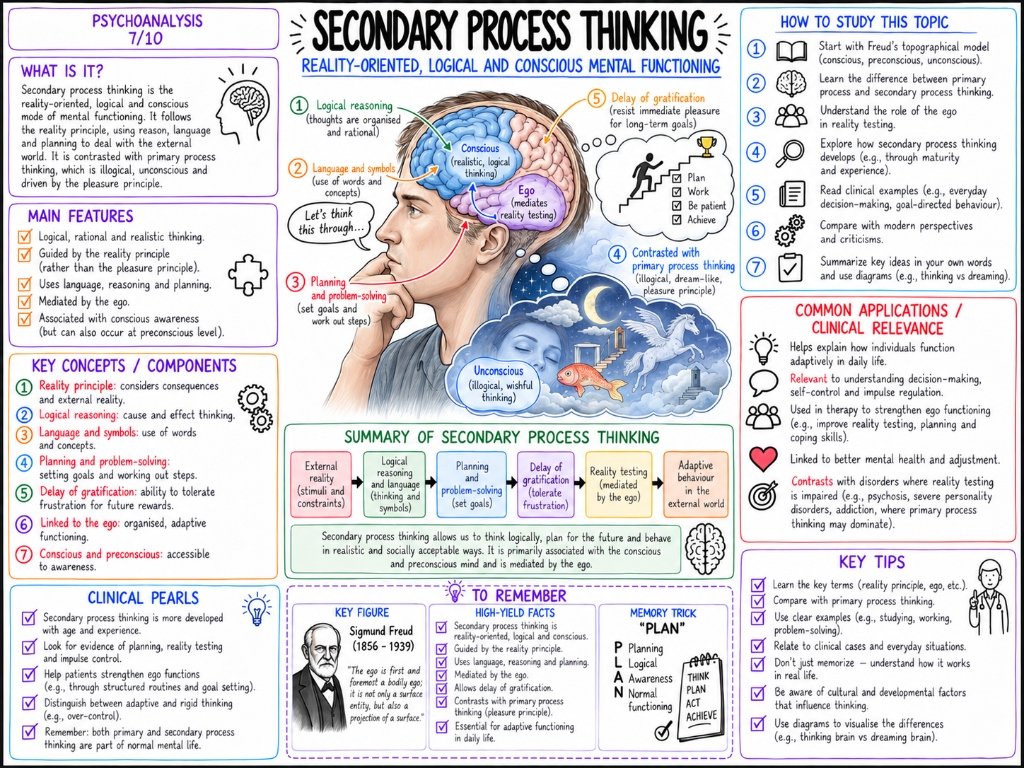 Secondary Process Thinking β Reality-Oriented, Logical and Conscious Mental Functioning